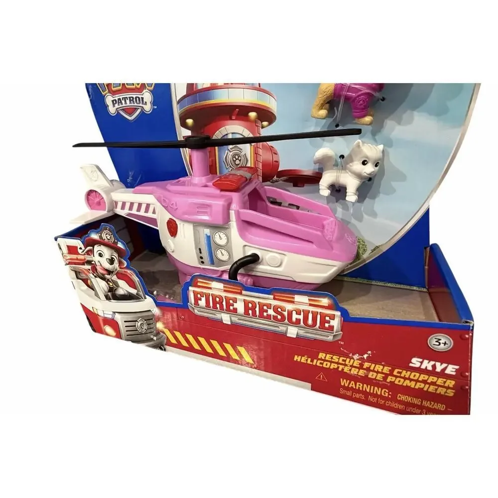 Paw Patrol Fire Rescue Skye Rescue Fire Chopper Vehicle & Figure New